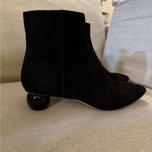 Kate Spade Black Ankle Booties with Round Heels
